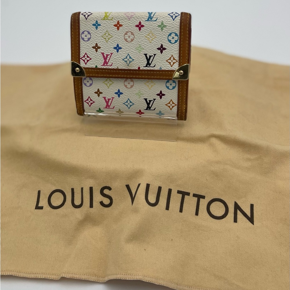 Louis Vuitton White Key & Card Holder Multicolor Monogram